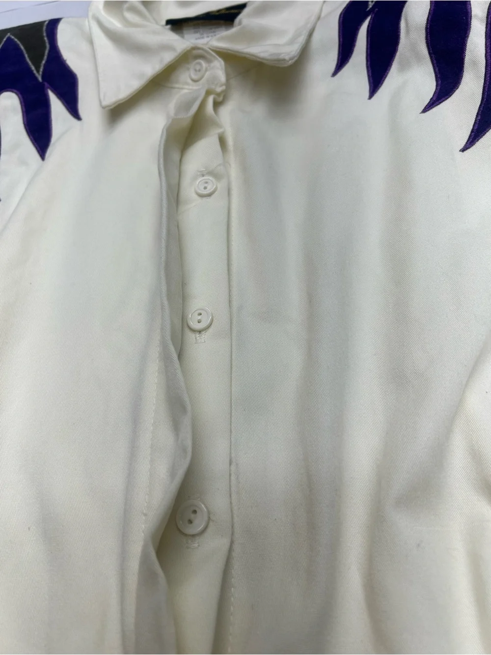Vintage Positive Influence White Flame Shoulder Western Midi Dress Set 9/10